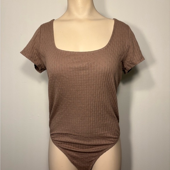 NWT Wild Fable • brown ribbed body suit - Picture 5 of 5